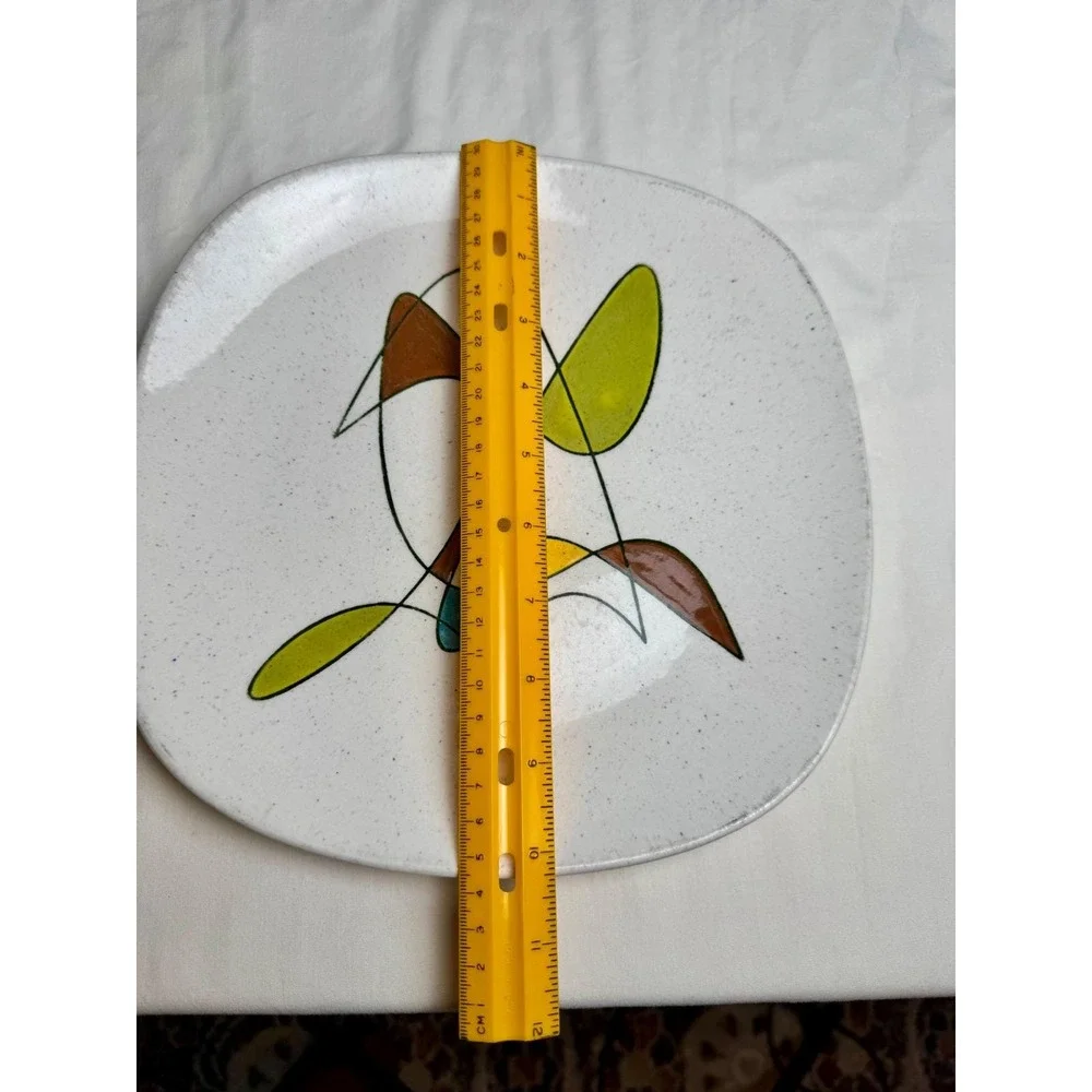VTG Metlox Poppytrail MCM Dinner Plate‎ Free Form Atomic Mobile 10.25